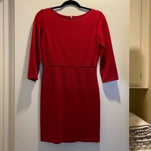 Alice + Olivia - Red 3/4 Sleeve Fitted Dress - Size 6
